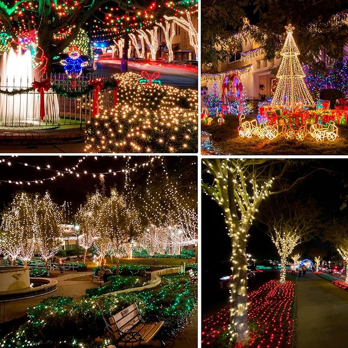 20ft Christmas LED String Lights, Waterproof Timer Lights