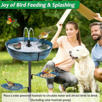 Freestanding Bird Bath & Feeder, Outdoor Metal