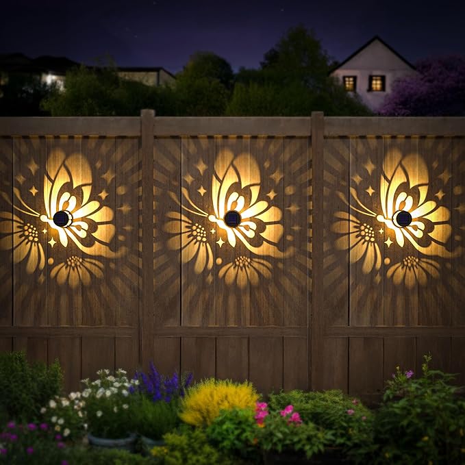 4-Pack Solar Deck Step Lights, Waterproof