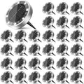 30-Pack Cool White Flat Solar Walkway Lights, Waterproof LED