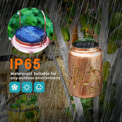 Ape Men Solar Lanterns Outdoor Waterproof, 14.6'' Large Lamps, Upgraded 2000mAH Battery, Metal Christmas Gift, Birthday Gifts for Women Mom Grandma, Garden Yard Patio Lawn Pathway Decor