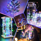 33ft Multicolor Outdoor Edison String Lights, Weatherproof