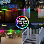 Solar Post Cap Lights, RGB Waterproof