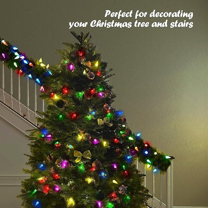 Christmas Porch String Lights, 20ft 60 LED Waterproof