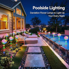 Solar Flat Disk Lights 4-Pack, Waterproof Walkway