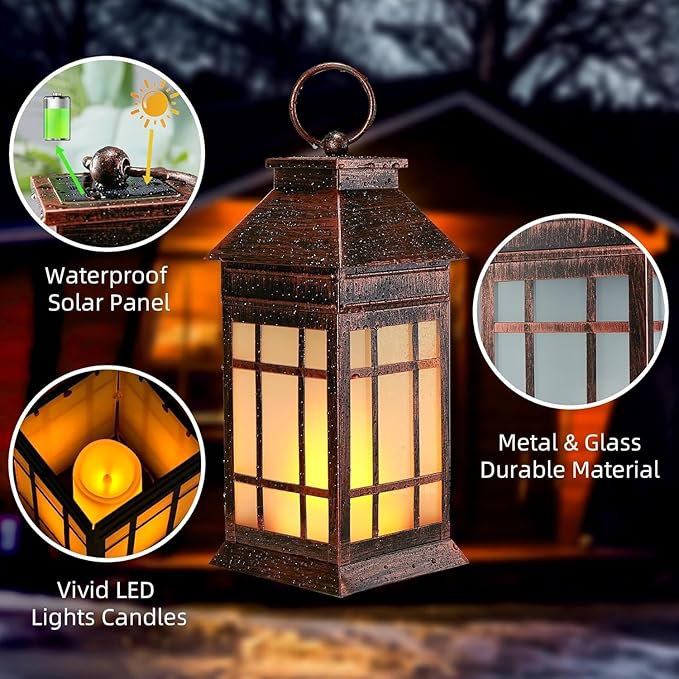 Hanging Solar Hanging Lanterns, Charming Porch Decor