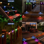 16-Pack Black Sleek Solar Stair Lights, Outdoor LED