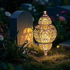 Moroccan Solar Garden Lanterns, Metal Waterproof LED