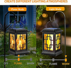 Hanging Solar Hanging Lanterns 2-Pack, Metal Outdoor Decor