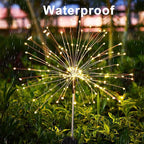 2-Pack Warm White Solar Path Lights, Outdoor Garden LED
