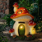 Solar Mushroom Statue Light, Yard Decor