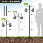 Heavy-Duty Shepherd's Hooks 2-Pack, 76" Garden