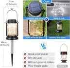 Solar Courtyard Lanterns 4-Pack, Outdoor Hanging LED Decor