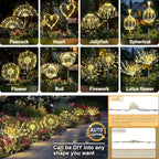 4-Pack Warm White Solar Path Lights, Outdoor Driveway LED