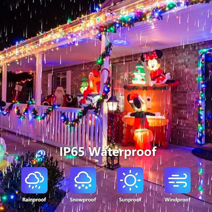 Christmas String Lights, 33ft 100 LED Waterproof Twinkle Lights