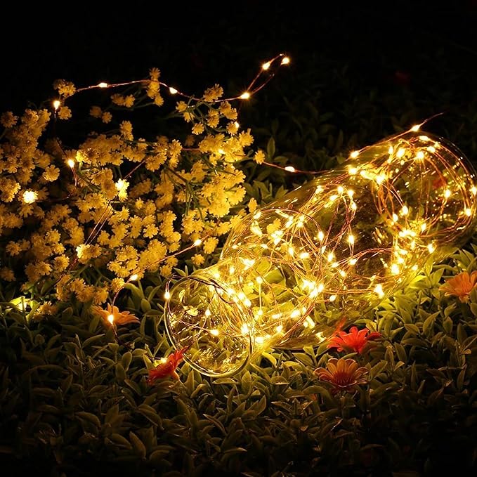 4-Pack 16ft Christmas LED String Lights, Waterproof Timer Lights