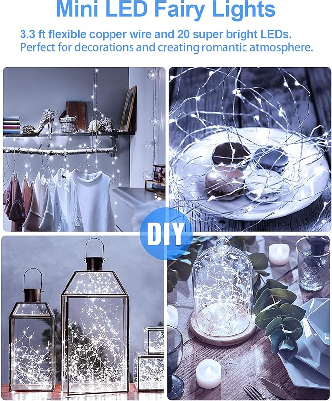 Christmas Yard String Lights 20-Pack, 3ft 20 LED Waterproof