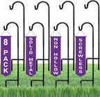 8-Pack 35" Garden Shepherd Hooks, Iron Plant Hangers