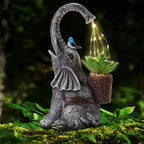 Solar Elephant Garden Statue Light, Outdoor Decor