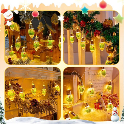 5ft Christmas LED String Lights, Waterproof Timer Lights
