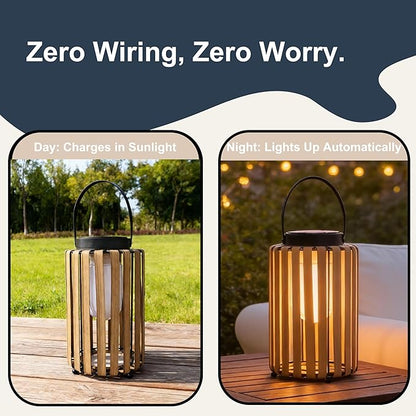 Large Solar Lanterns Outdoor Waterproof Garden Decor, Gifts for Women Mom Grandma Outdoor Solar Lantern Lights for Yard, Patio, Lawn,Pathway, Landscape