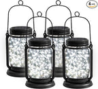 Garden Solar Lantern Set 4-Pack, Decorative Porch Lighting