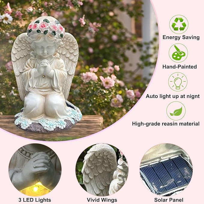 Solar Garden Statue Light, Yard Decor