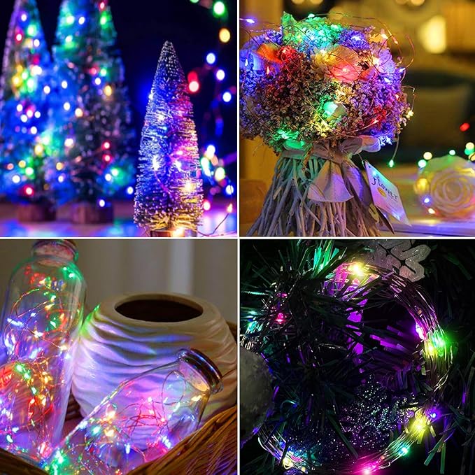 Christmas String Lights, 16ft 50 LED Waterproof Twinkle Lights