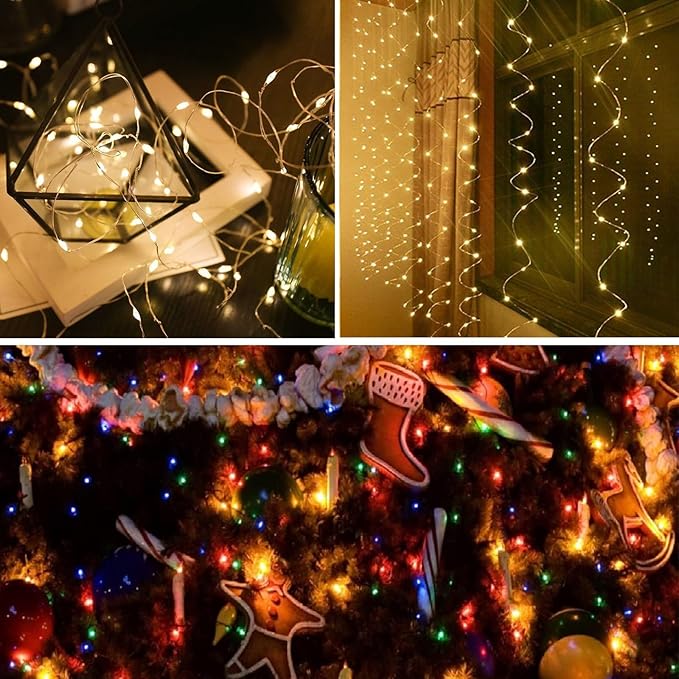 Christmas Porch String Lights, 16ft 50 LED Waterproof