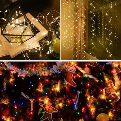 Christmas Porch String Lights, 16ft 50 LED Waterproof
