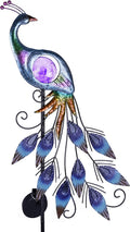 35.4" Peacock Solar Lawn Figurine Light, Waterproof