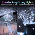 2-Pack Christmas String Lights, 200 LED Waterproof Twinkle Lights