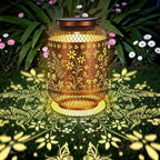 Hummingbird Solar Lantern Set, Elegant Garden Lighting