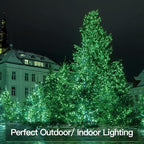 100 LED Christmas Twinkle Lights, 33ft Waterproof for Yard