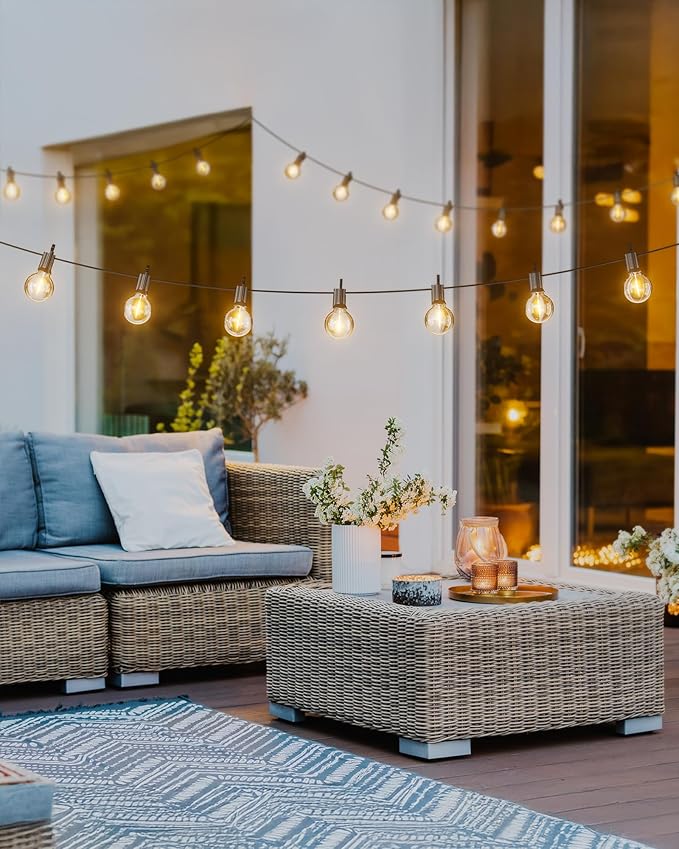 LED Patio String Lights, Waterproof Outdoor