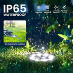Solar Flat Disk Lights 10-Pack, Waterproof Garden