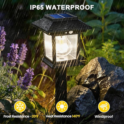 Solar Pathway Lights Outdoor, 6 Pack Bright Solar Lights Outdoor, 3 Auto Modes On/Off, IP65 Waterproof Solar Garden Lights Powered Landscape Lighting for Yard Pathway Landscape Path Patio Camp