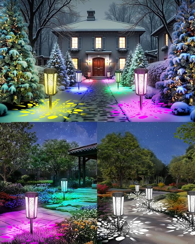 Solar Driveway Path Lights 6-Pack, Waterproof
