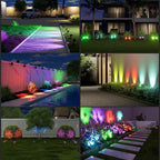 RGB Color-Changing Solar Spotlights, Waterproof Wall LED