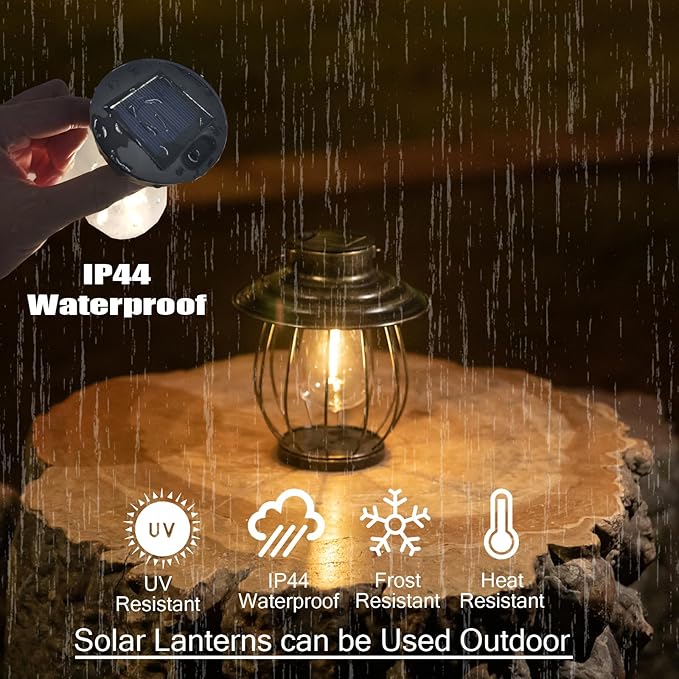 Elegant Backyard Solar Lanterns for Backyard, Waterproof LED