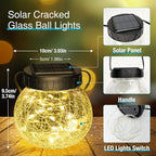 4-Pack Elegant Globe Solar Lanterns for Outdoor, Waterproof LED