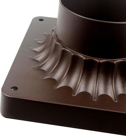 Pier Mount Adapter 2 Pack, Cast Aluminum Outdoor Post Light Base for 3" Post Light Fixtures, Parts Kits Included, 5.6" W*5.6" L*2.9" H in Bronze Finish