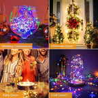 6-Pack 7ft Christmas LED String Lights, Waterproof Timer Lights