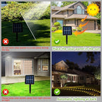 Warm White Flat Solar Walkway Lights, Waterproof LED