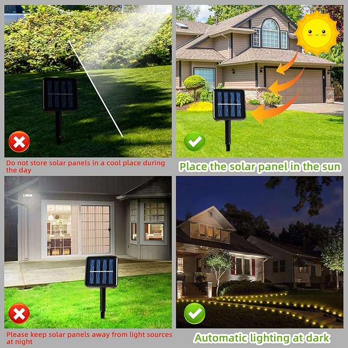 15 LED Solar Ground Lights Outdoor, Waterproof Solar Pathway Lights, LED Landscape Lighting for Garden, Patio, Driveway, Walkway - Warm White