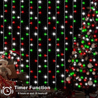 Christmas Porch String Lights, 8ft 300 LED Waterproof