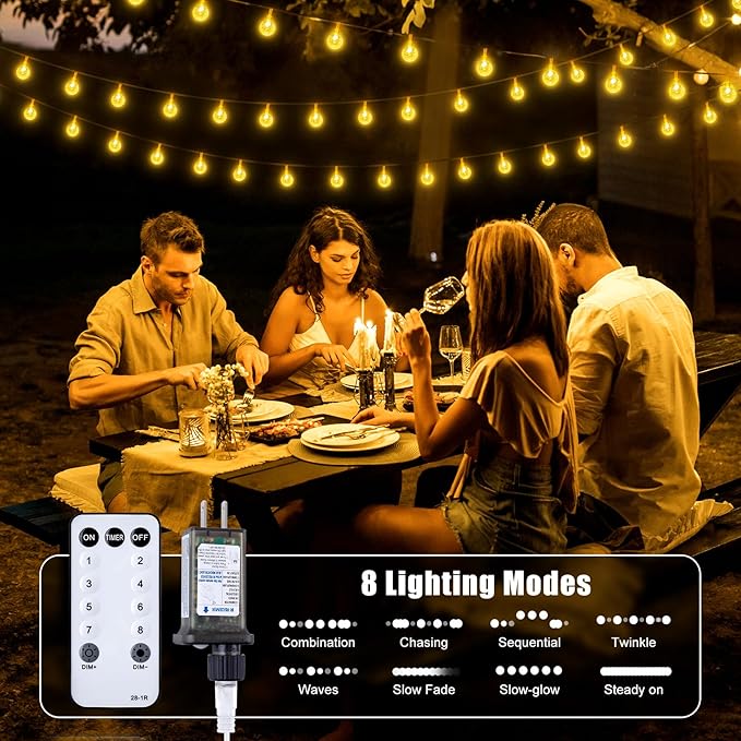 Christmas Fairy Lights, 66ft 200 LED Battery Twinkle Lights