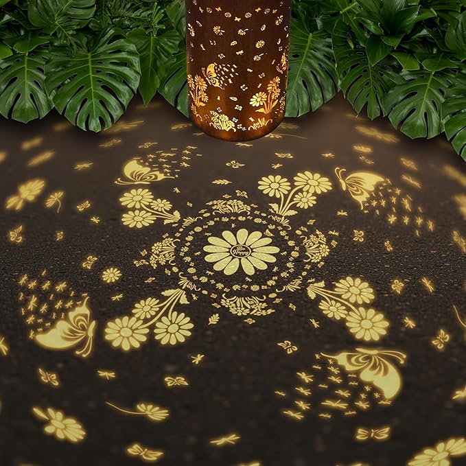 FLAGWIX Butterfly Gifts for Women Men - Solar Lanterns Outdoor Waterproof, Garden Decor for Outside - Motivational Mothers Day Birthday Gifts for Mom Grandma, Decorative Lantern for Garden Yard Patio