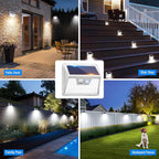 20-Pack White Modern Solar Patio Lights, Outdoor LED