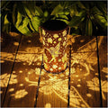 Metal Backyard Solar Lanterns for Yard, Waterproof LED